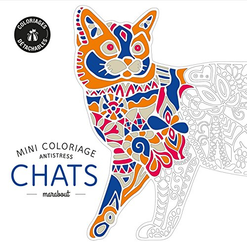 Chats : mini coloriage antistress