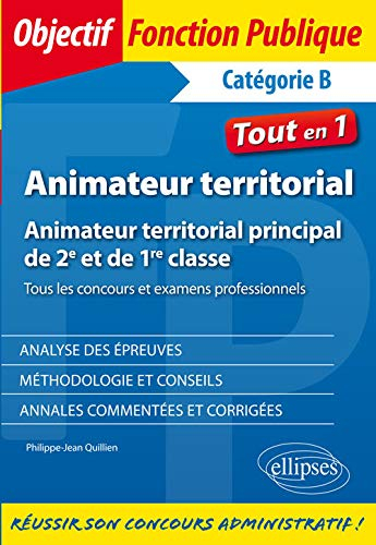 Animateur territorial : animateur territorial principal de 2e et de 1re classe, catégorie B, tout en