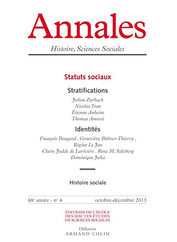 Annales, n° 4 (2013). Statuts sociaux