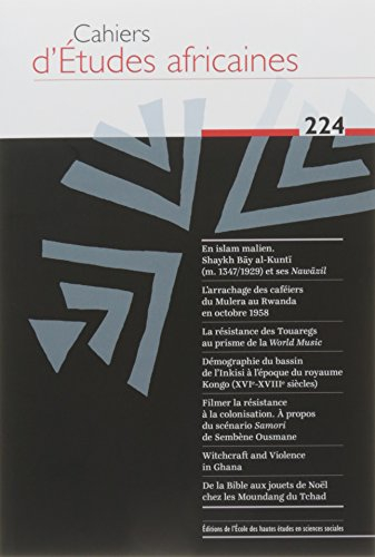 Cahiers d'études africaines, n° 224