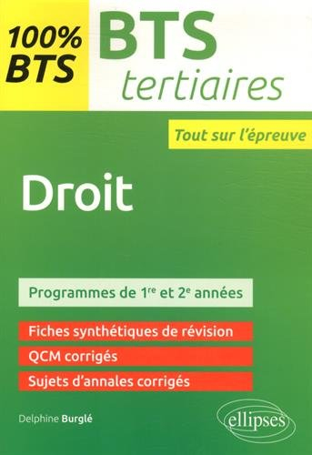 Droit : BTS tertiaires : programmes de 1re et 2e années