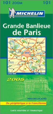 Carte routière : Grande banlieue de Paris (du périphérique à la Francilienne)