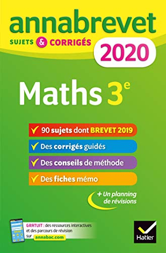 Maths 3e : 2020