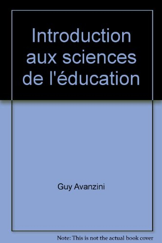 introduction aux sciences de l'education