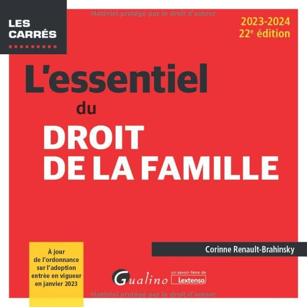 L'essentiel du droit de la famille : 2023-2024