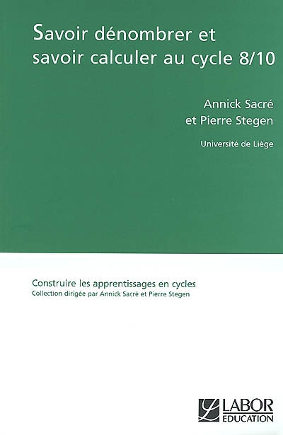Savoir dénombrer et savoir calculer au cycle 8-10