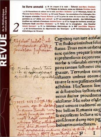 Revue de la Bibliothèque nationale de France, n° 2 (1999). Le livre annoté