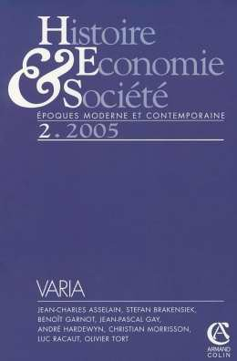 Histoire, économie & société, n° 2 (2005)