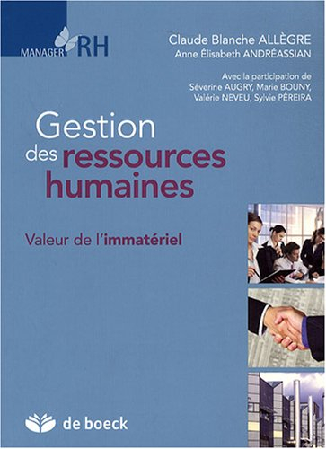 Gestion des ressources humaines : valeur de l'immatériel