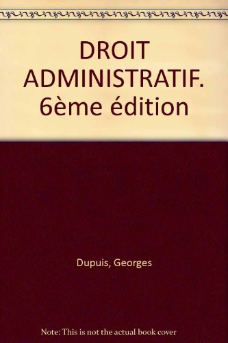 droit administratif. 6ème édition