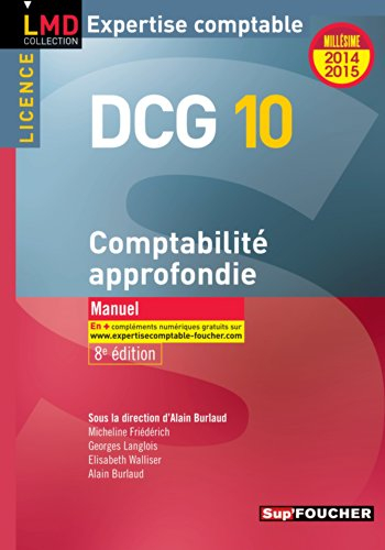 DCG 10, comptabilité approfondie, licence : manuel : 2014-2015