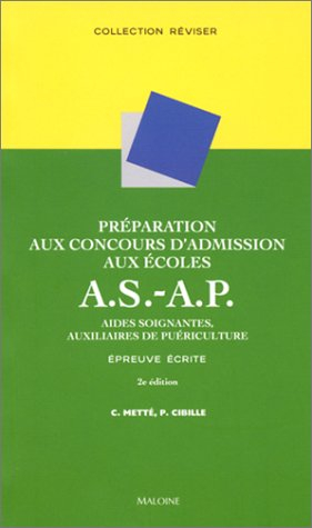 préparation concours d'admission des écoles d'aide-soignant-auxilaire de puériculture, 2e édition