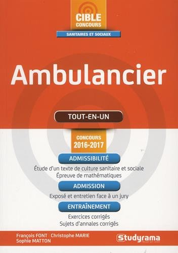Ambulancier : tout-en-un : concours 2016-2017