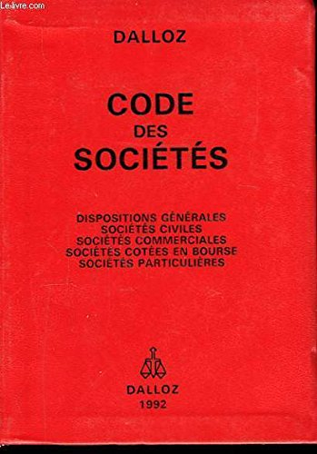 code des sociÉtÉs.