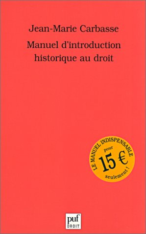 manuel d'introduction historique au droit