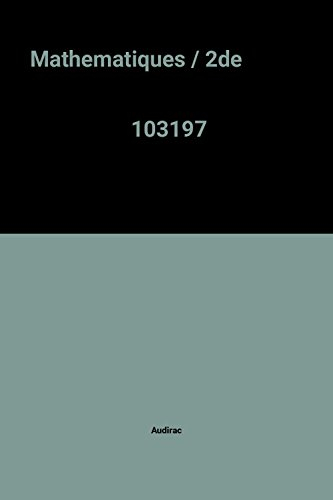 Mathematiques / 2de 103197