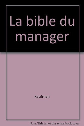 La Bible du manager