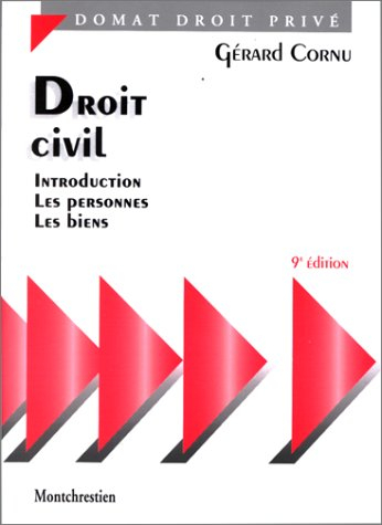 droit civil : introduction - les personnes - les biens, 9e édition