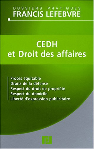 CEDH et droit des affaires : procès équitable, droits de la défense, respect du droit de propriété, 