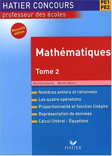 Mathématiques, PE1-PE2. Vol. 2