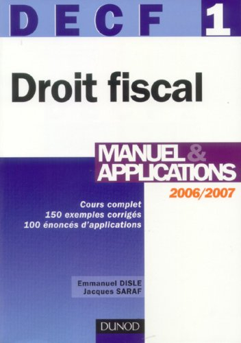 Droit fiscal, DECF 1 : manuel et applications