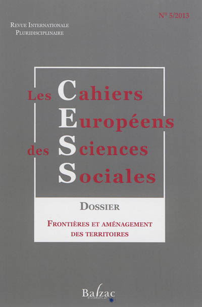 Cahiers européens des sciences sociales (Les) : revue internationale pluridisciplinaire, n° 5. Front