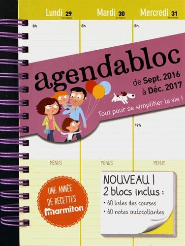 Agendabloc : septembre 2016 à décembre 2017