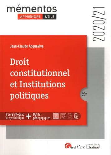 Droit constitutionnel et institutions politiques : 2020-2021