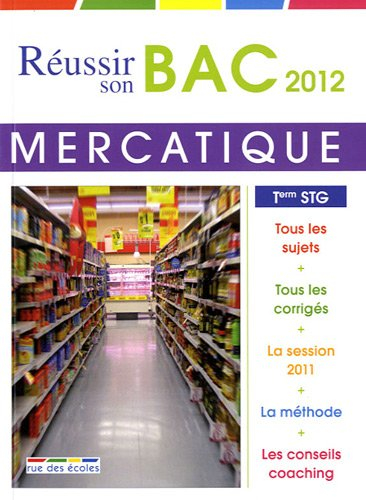 Mercatique, terminale STG : bac 2012