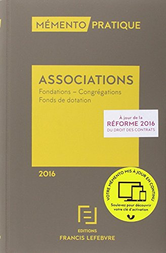 Associations : fondations, congrégations, fonds de dotation : 2016