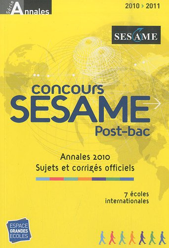 Concours Sésame, annales 2010 : sujets et concours officiels