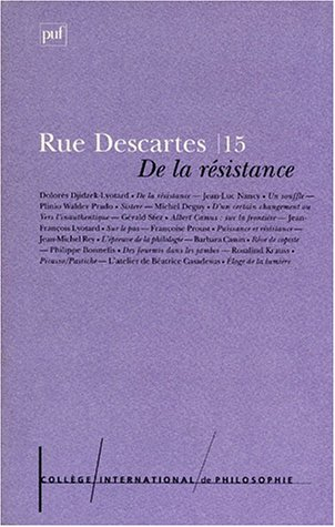 Rue Descartes, n° 15. De la résistance