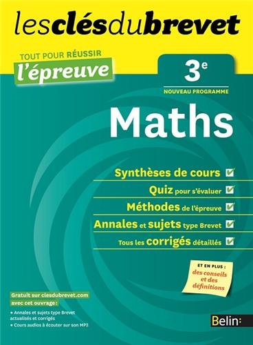 Maths 3e : nouveau programme
