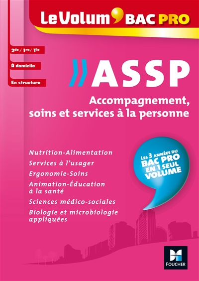 Bac pro ASSP, accompagnement, soins et services à la personne : 2nde, 1re, terminale, à domicile, en