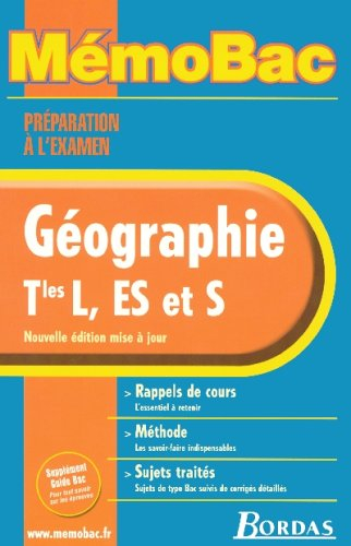 memobac geographie term l, es, s    (ancienne edition)