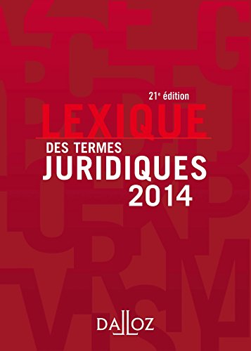 Lexique des termes juridiques 2014