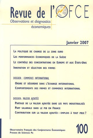 Revue de l'OFCE, n° 100. Commerce international