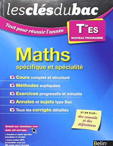 Maths terminale ES, spécifique et spécialité : nouveau programme