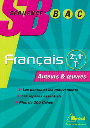 Français 2de, 1re toutes séries, terminale L : les genres et les mouvements littéraires, les auteurs