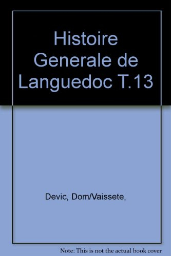 histoire generale de languedoc t.13