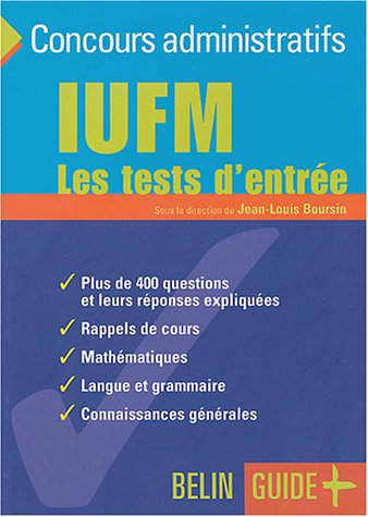 IUFM : Les tests d'entrée