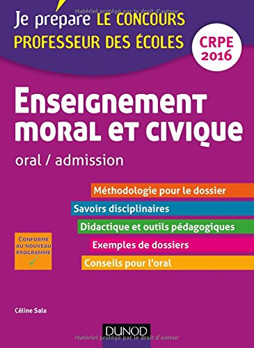 Enseignement moral et civique : oral, admission : CRPE 2016
