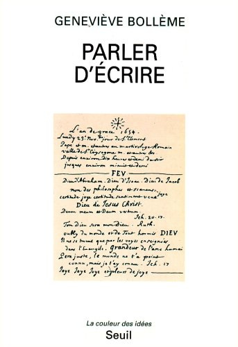 Parler d'écrire