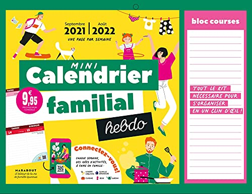Mini calendrier familial hebdo : septembre 2021-août 2022