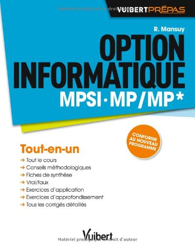 Option informatique MPSI, MP-MP* : tout-en-un