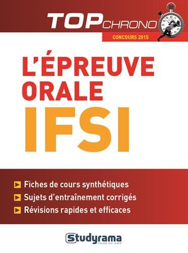 L'épreuve orale IFSI : édition 2015