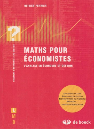 Maths pour économistes : l'analyse en économie et gestion