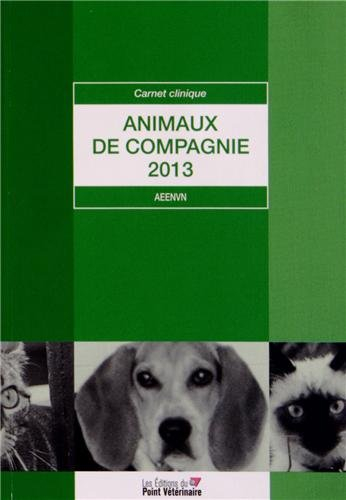 Carnet clinique animaux de compagnie 2013