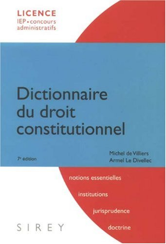 Dictionnaire du droit constitutionnel