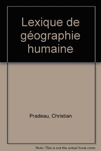 Lexique de géographie humaine